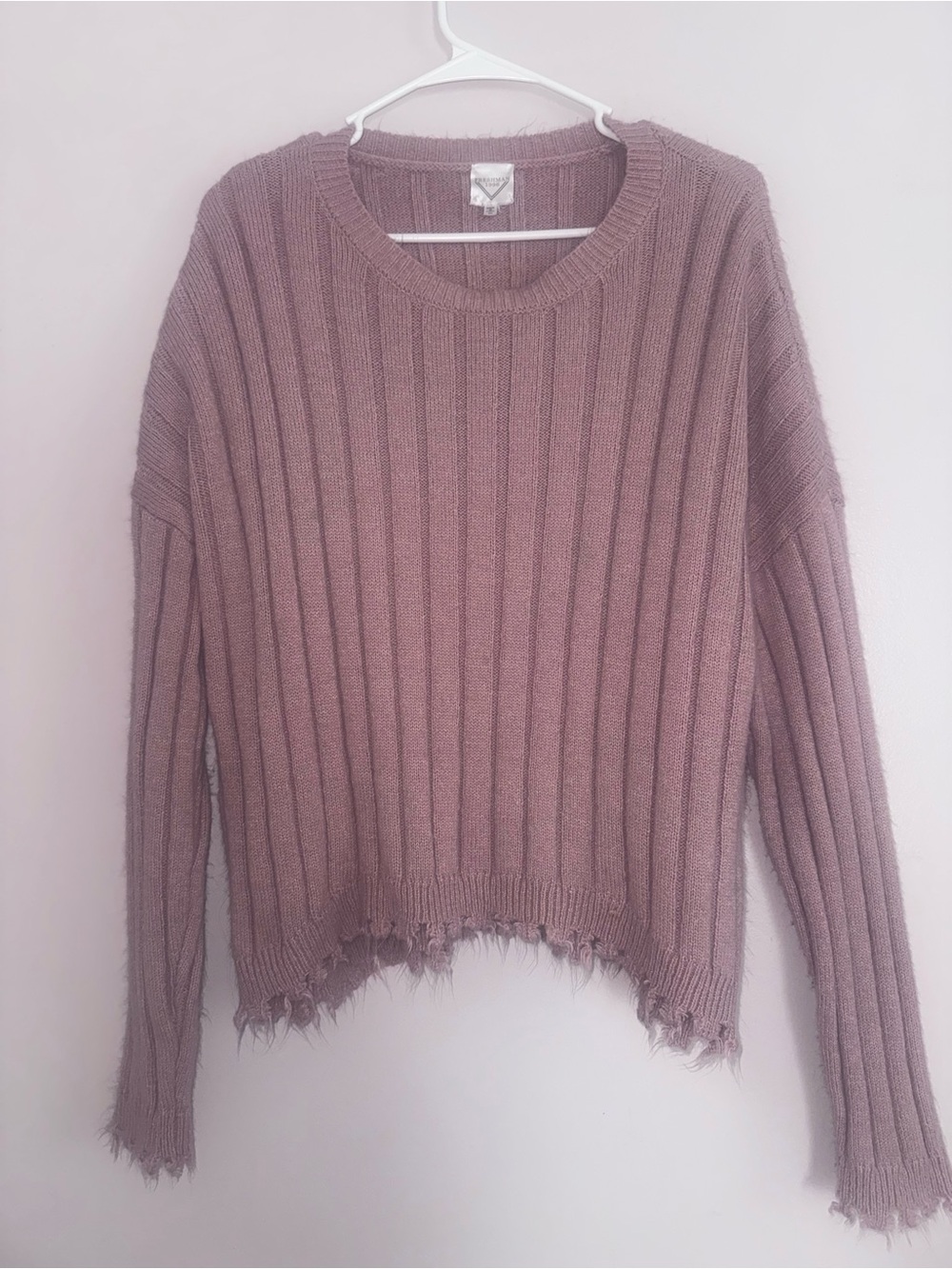 Freshman Mauve Ribbed Crewneck Sweater